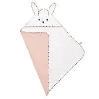 在飛比找momo購物網優惠-【KALOO】Kdoux 兔兔立體連帽浴巾(杏桃橘)