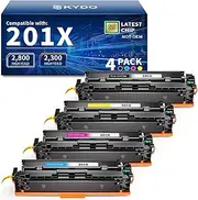 201X CF400X Toner Cartridge Replacement( with Chip) Compatible for HP 201X 201A Works with Color Laserjet Pro MFP M277dw M252dw M277n M277c6 M252n Printer (Black, Cyan, Magenta, Yellow)