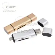 5in 1 USB 3.1 Type C/USB / Micro USB SD SDHC TF Memory Card Reader OTG Adapter