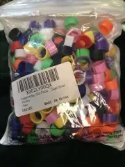 Weewooday 300 Fowl Small Bird Ring Leg Bands Plastic Multi-Color Quail Foot
