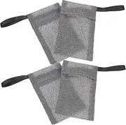 LIFKOME 4pcs Soap Pouches for Exfoliating Bar Soap Mesh Storage Bags for Bathing and Face Washing Design for Space Saving Skin Friendly Material for Easy Foaming