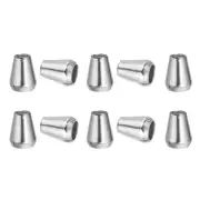Metal Bell Stopper, 10 Pack Conical Cord Ends Lock Fastener, Silver