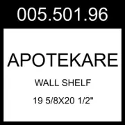 IKEA APOTEKARE Wall Shelf Black 19 5/8x20 1/2" 005.501.96