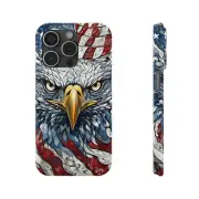 Slim iPhone Case - Patriotic Eagle, iPhone 13, 14, 15, Pro Max, Mini