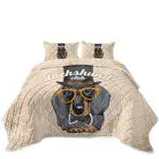 The Cool Club of Funny Elegant Dachshund Coverlet