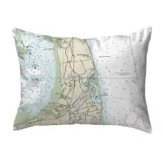 Cape Cod Nauset Beach Map Pillow 16x20 – Noncorded Indoor Outdoor