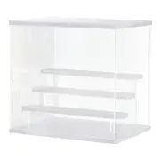 Acrylic Display Case w/ LED Light 3 Tier Cube Storage Box Stand 12.6x9.45x11.81