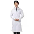 Women Scrubs White Lab Coat Uniform Doctor's White Coat Food Coat Long Sleeve