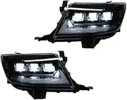 Compatible For Toyota Hilux Revo Vigo 2012-2014 LED Car Front Lamps Assembly Upgrade Three Projector Lens Auto Headlights Accessories