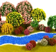 MOMOONNON 32 Pieces Model Trees 3.5Cm - 10Cm Mixed Model Tree Train Scenery Arch