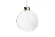 50 Bulk Buy Pack of Glass Bauble 10cm Diameter Round Clear with Silver Cap - table or tree centrepice personal memory theme craft gift