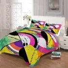 Mixed Color Circle 3D Printing Duvet Quilt Doona Covers Pillow Case Bedding Sets