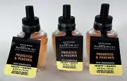 3 Bath & Body Works Prosecco & Peaches Wallflowers Fragrances 0.8 FL OZ Each