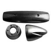 For YAMAHA T-MAX500 TMAX500 2001-2005 Motorcycle Exhaust Pipe Heat Protector Guard Muffler Cover 2 carbon sliver1set