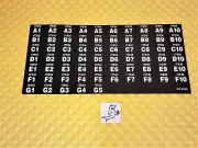 CRANE NATIONAL 145, 146 SNACKTRON VENDING MACHINE SELECTION LABEL SHEET