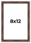 8x12 Frame Brown Bamboo with Dark Coffee/Walnut Finish | Solid Wood Picture Fram