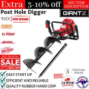 Giantz Post Hole Digger Drill 92CC Petrol Borer Earth Ground Hog Auger Bits New