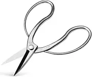 Wazakura Stainless Steel Series Traditional Bonsai Scissors, Made in Japan 7 in (180 mm), Hasami Pruning Shears, Professional Garden Tools (Traditional Stainless Steel)