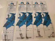 Lot 5 Packs (25 hooks) New Mustad Snelled Fish Hooks Size 12 Carlisle 214 Bronze