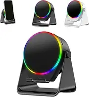 4-in-1 360° Rotating Bluetooth Speaker Stand, Cell Phone Stand with Wireless Induction Speaker, Anti-Slip Base Hd Surround Sound, Cool Functional Gadget Gadget for Home and Outdoors (Black)