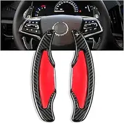 Car Steering Wheel Shift Paddles for C&adillac ATS ATS-L 2013-2019 Shift Paddles Interior Car Accessories Carbon Fiber Steering Wheel Paddle Shifter Extensions HTEOPOEKFR(Black)