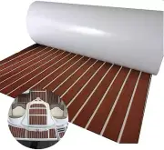 LUBEMIDA EVA Foam Boat Flooring Sheet Marine Faux Teak Decking Carpet for Yacht