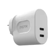 EFM 45W GaN Dual Type-C Socket/Port Wall Charger AU/NZ Plug w/ PD/PPS White