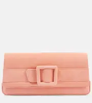 [Manolo Blahnik] Manolo Blahnik Maygot suede clutch One Size pink