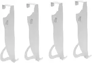 Angoily 4pcs Single Door Hanger Hook Iron Over Door Organizer Towel Bag Smooth Surface