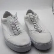 VANS Unisex Old Skool Classic Skate Shoes True White 10.5 Women/9Men - NEW
