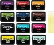 Simon Hurley Stellar Dye Ink Bundles - SHC Stellar Ink Pads Complete Collection of 12, Released May 2025, with Trebbies Detail Sticks