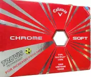 Callaway CHROME SOFT TRUVIS TECHNOLOGY GOLF BALLS Yellow 1 Dozen 12 Balls - NEW!