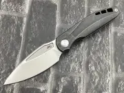 TwoSun Folding Knife M390 Blade Titanium/CF Handle Campin Knife TS341-M390-Black