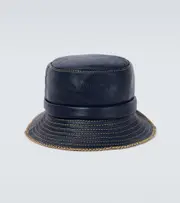 [Jacquemus] Jacquemus Le Bob Mentalo leather bucket hat S/M blue