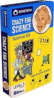 Einstein’s Crazy Egg Science LAB Science Kit for Kids. STEM for Boys & Girls Aged 8 and Above. 14 Exciting Experiments Inside. Detailed Picture Guide Included.