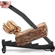 Wall Mounted Kindling Splitter Log Splitter Portable Metal Manual Fire Wood Kindling Splitter, Hand Sturdy Firewood Cutter, Heavy Duty Firewood Crackers Wedge