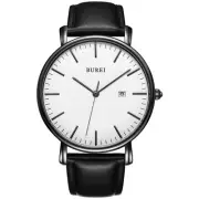 Men Watches Fashion Minimalist Waterproof Leather Watches for Men Women Stude...