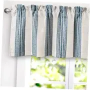 Chris Linen Lined Valance Vertical Stripe 52"W x 18"L (Pack of 1) Jean Navy