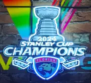 Florida Panthers 2024 Stanley Cup Champion 24" Neon Sign Light Lamp HD Vivid LE