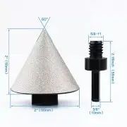10PCS: 1-3/8" 1-7/8" 2" MARBLE CERAMIC Beveling Chamfer Milling Bit Hex Adapter