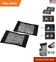 Stretchable Mesh Cargo Net 2-Pack - Secure Vehicle Storage Solution for Trucks