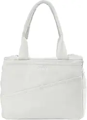 Studio Bag: Art Supply Storage Organizer & Pottery Tool Bag, Washable Craft Tote, Knitting Yarn Bag, Crochet Project Bag, 30 Pockets, 15+ Canvas Colors, Artist Bag for Adults (Porcelain White)