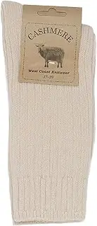 [WEST COAST KNITWEAR] Womens Fine Cashmere and Merino Wool Super Soft and Warm Winter Fluffy Mid-Calf Socks