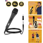 Wired Karaoke Microphone Unidirectional Dynamic Vocal Mic for Singing and Pub...