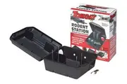 Tomcat Rodent Control Durable Bait Station Tamper-Resistant Black