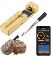 Plus Wireless Meat Thermometer for Grilling 500Ft Bluetooth Meat Thermometer