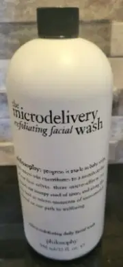 Philosophy The Microdelivery Exfoliating Facial Wash Jumbo Size 32 oz /946ml New