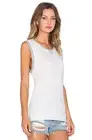 NATION LTD. by Jen Menchaca HENNA Tank TOP Luxe Slub OLD SCHOOL Jersey WHITE S