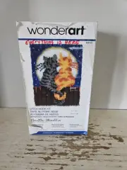 WonderArt Latch Hook Kit With Hook, #426192 Cats Moonlight Meow New