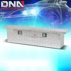 63"X 12"X 16"CHROME ALUMINUM PICKUP TRUCK TRUNK BED CAMPER TOOL BOX STORAGE+LOCK